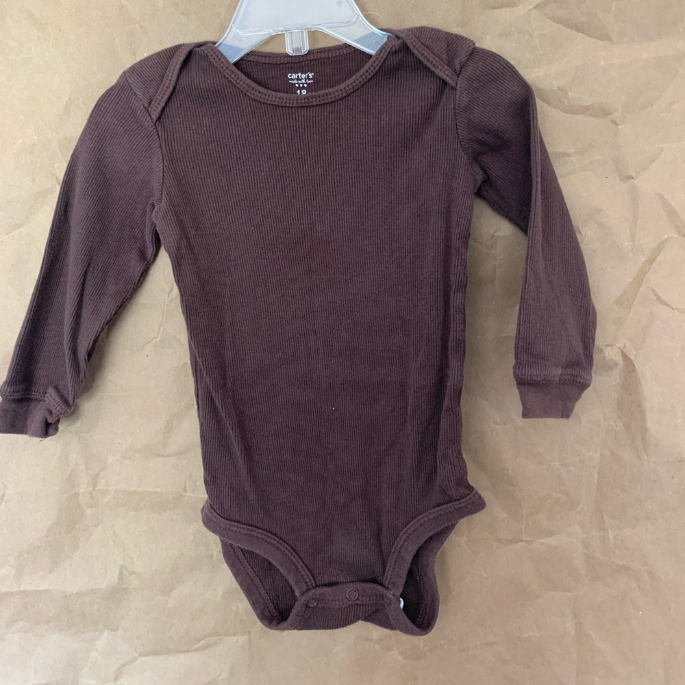 Brown baby onesie